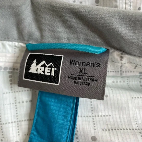 REI Teal Waterproof Hooded Rain Jacket - Picture 4 of 7